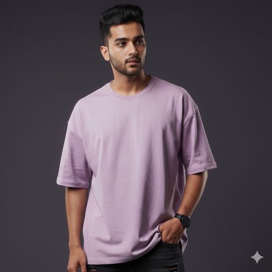 Premium Oversized 100% Cotton Lavender tshirt